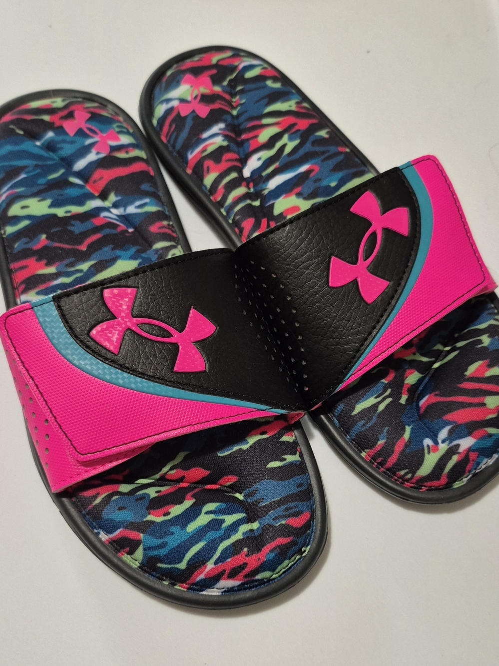 Under Armour Women’s Pink & Black Slide Sandals